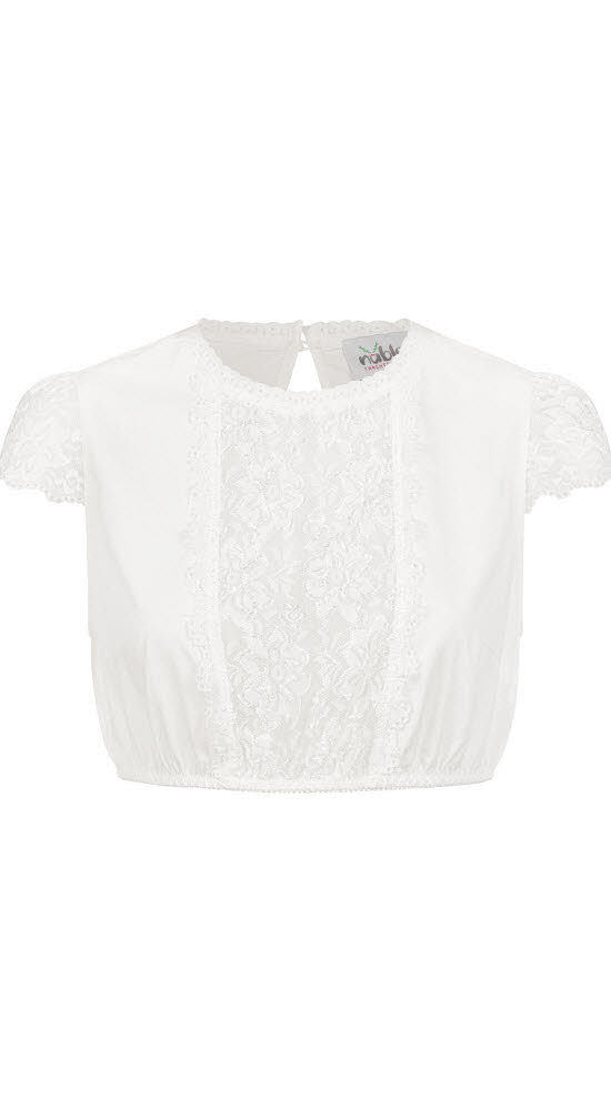 Dirndlbluse Kurzarm Emmi in Creme von Nübler