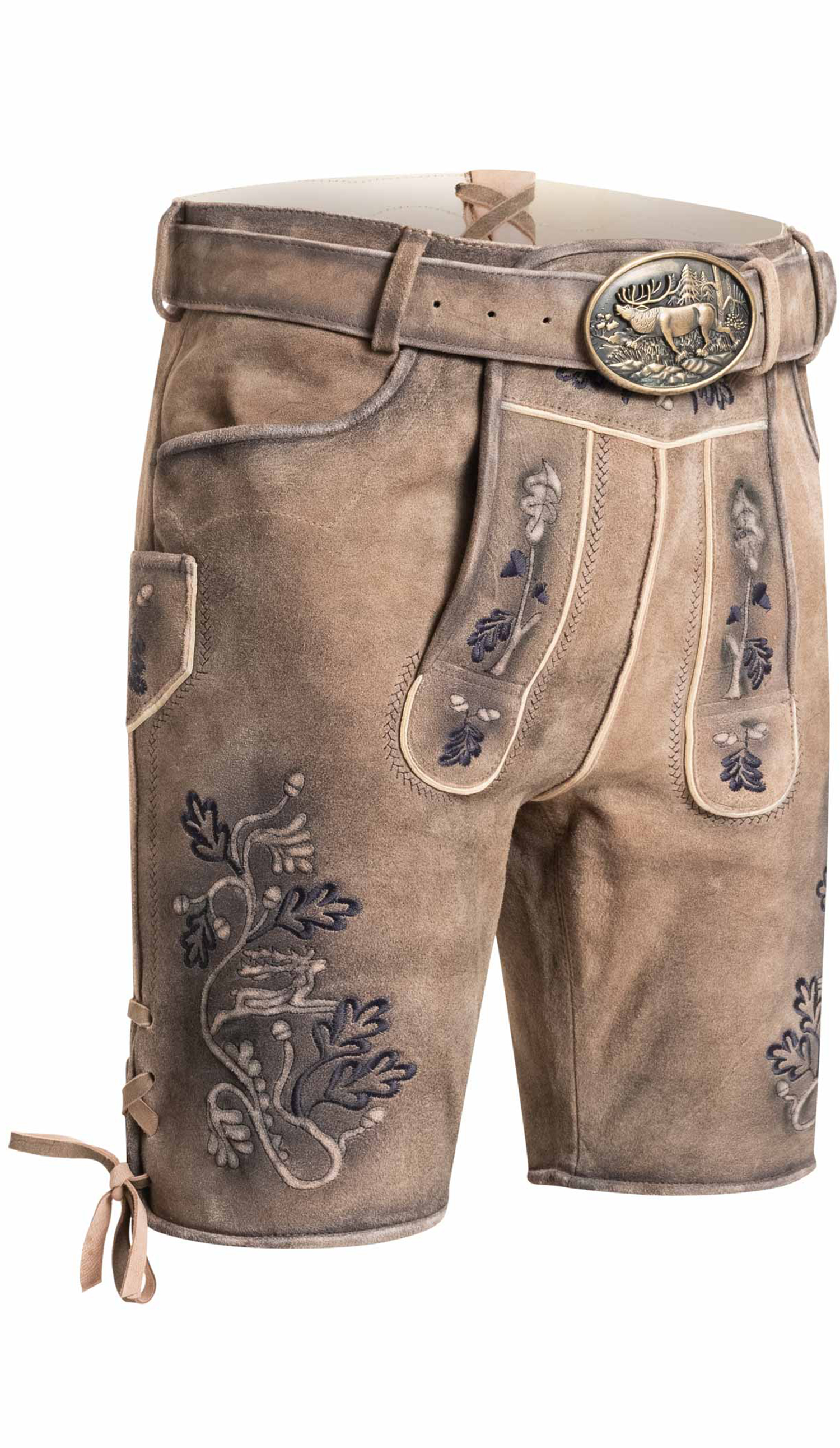 Lederhose kurz Louis in Braun von Nübler