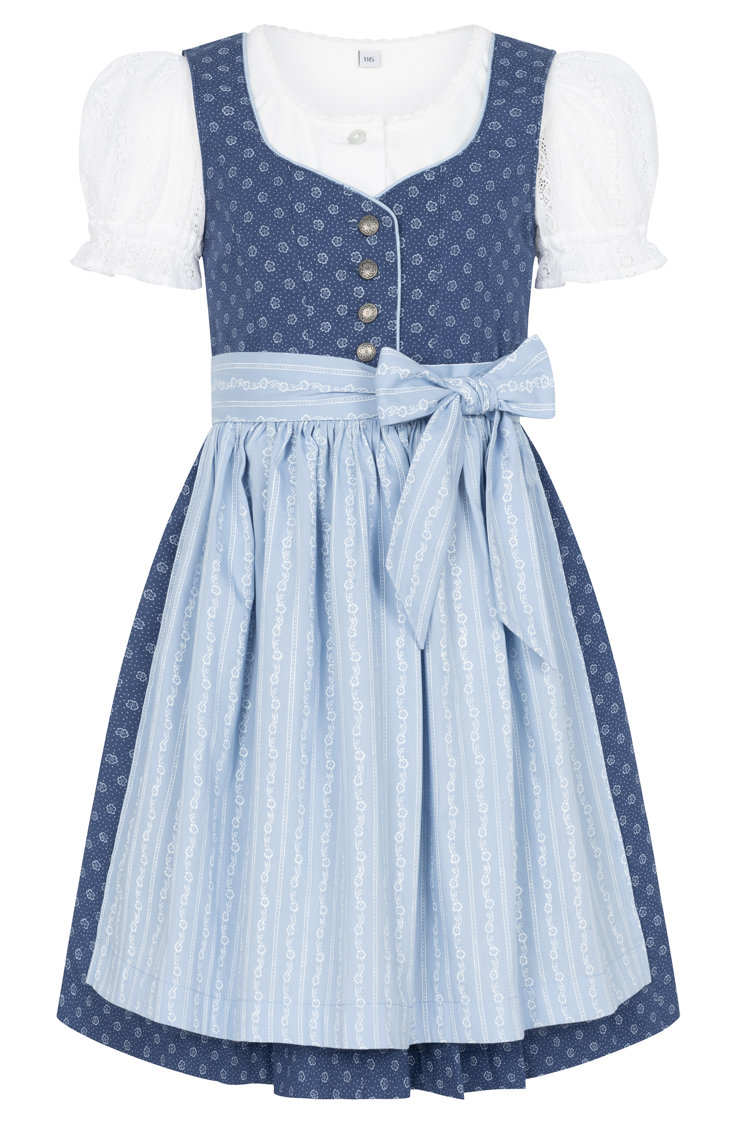 Kinderdirndl Flores in Kornblume von Nübler